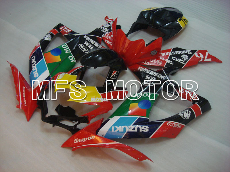 Suzuki GSXR600 GSXR750 2008-2010 Injection ABS Fairing - RK - Black Red - MFS2433 - Fairings Kit