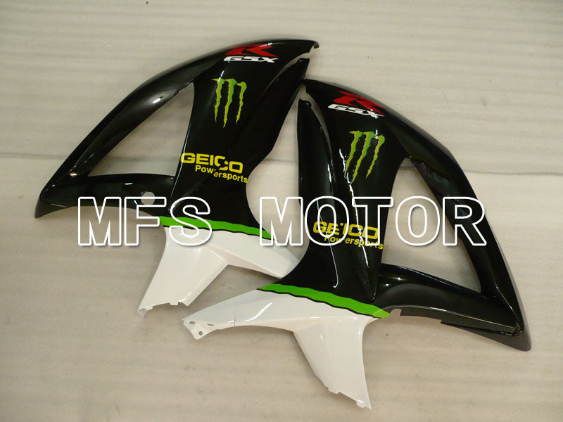 Suzuki GSXR600 GSXR750 2008-2010 Injection ABS Fairing - Monster - Black White - MFS2445 - Fairings Kit