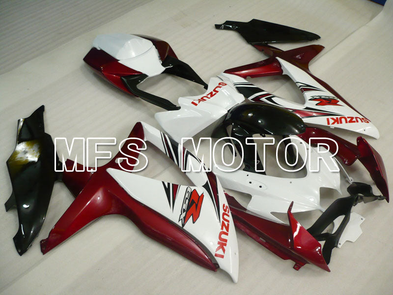 Suzuki GSXR600 GSXR750 2008-2010 Injection ABS Fairing - Factory -White Red wine color - MFS2454 - Fairings Kit