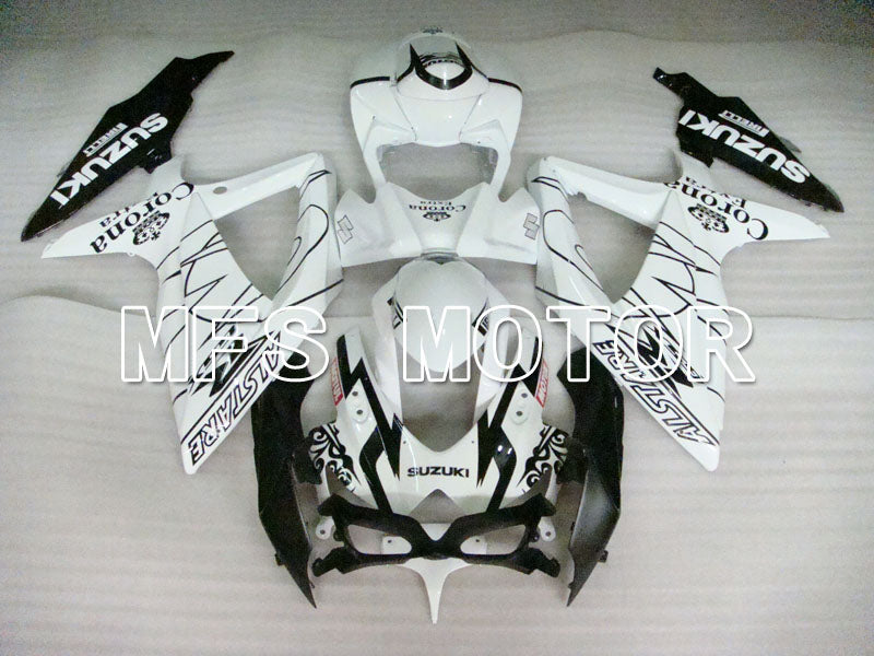 Suzuki GSXR600 GSXR750 2008-2010 Injection ABS Fairing - Corona - Black White - MFS2484 - Fairings Kit