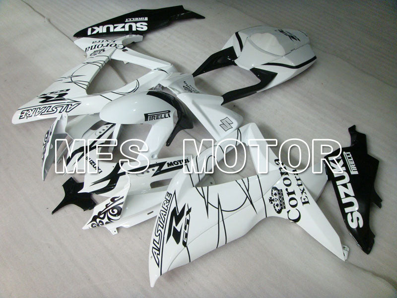 Suzuki GSXR600 GSXR750 2008-2010 Injection ABS Fairing - Corona - Black White - MFS2486 - Fairings Kit