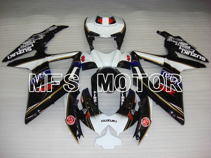 Suzuki GSXR600 GSXR750 2008-2010 Injection ABS Fairing - VIRU - Black White - MFS2491 - Fairings Kit