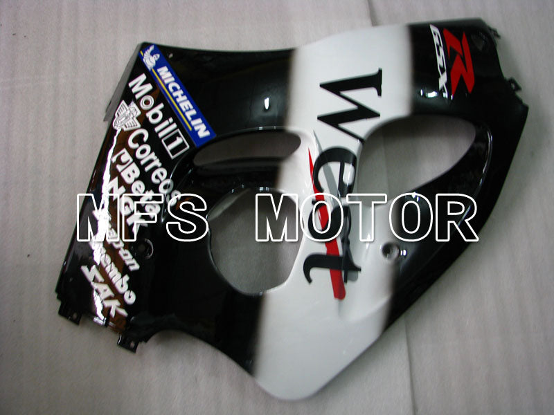 Suzuki GSXR600 1997-2000 ABS Fairing - West - Black White - MFS2535 - Fairings Kit