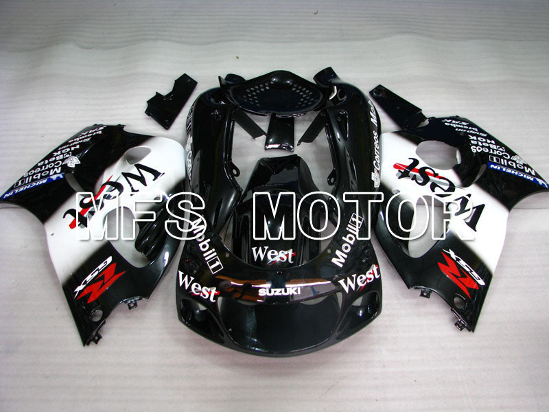 Suzuki GSXR750 1996-1999 ABS Fairing - West - Black White - MFS6873 - Fairings Kit