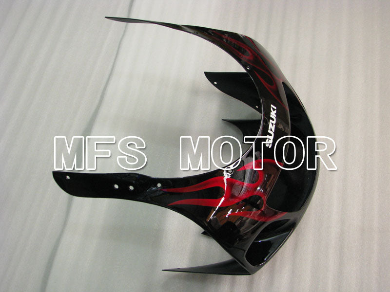 Suzuki GSXR600 1997-2000 ABS Fairing - Flame - Black Red - MFS2563 - Fairings Kit