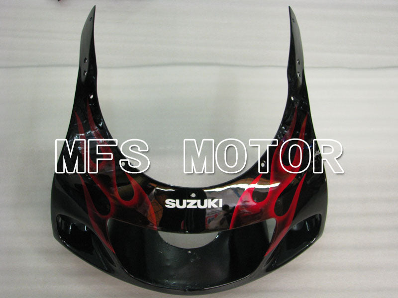 Suzuki GSXR600 1997-2000 ABS Fairing - Flame - Black Red - MFS2563 - Fairings Kit