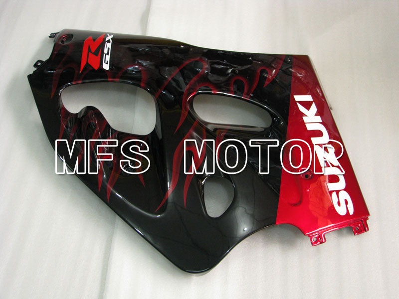 Suzuki GSXR600 1997-2000 ABS Fairing - Flame - Black Red - MFS2563 - Fairings Kit