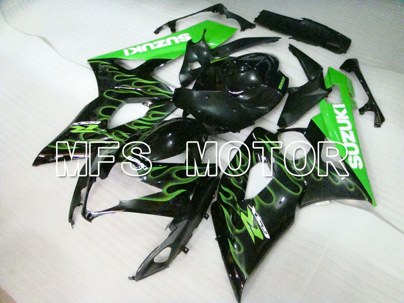 Suzuki GSXR1000 2005-2006 Injection ABS Fairing - Flame - Black Green - MFS2624 - Fairings Kit