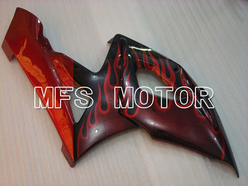 Suzuki GSXR1000 2005-2006 Injection ABS Fairing - Flame - Black Red - MFS2625 - Fairings Kit