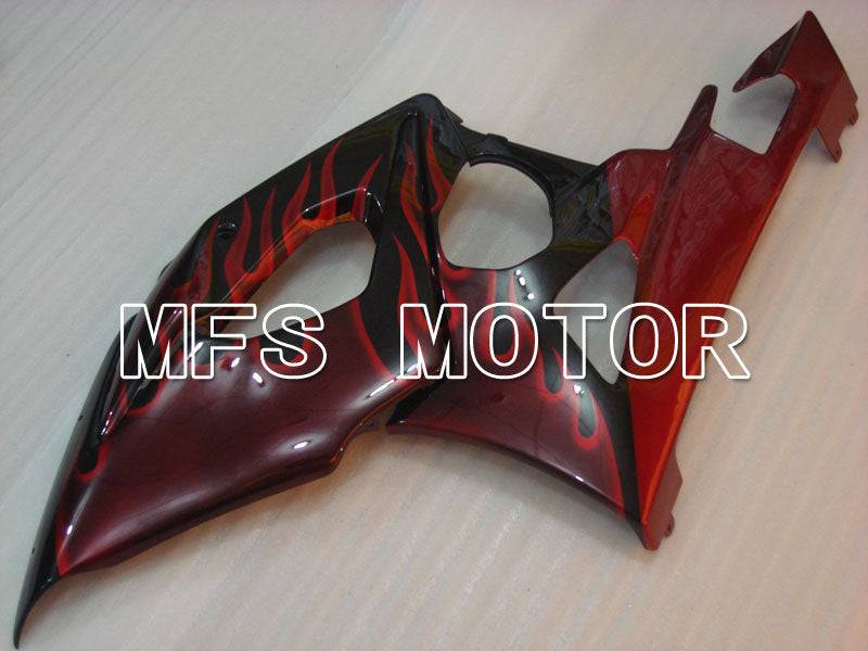 Suzuki GSXR1000 2005-2006 Injection ABS Fairing - Flame - Black Red - MFS2625 - Fairings Kit