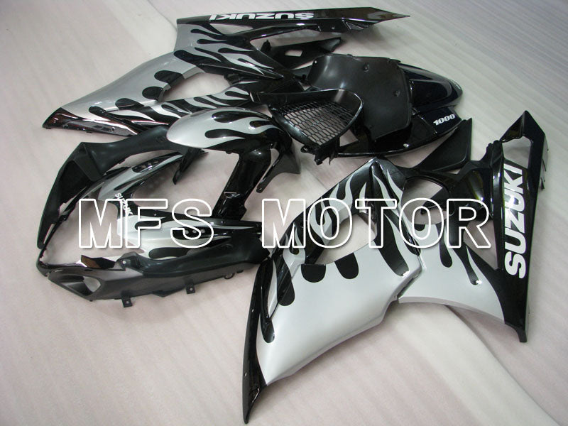Suzuki GSXR1000 2005-2006 Injection ABS Fairing - Flame - Black Silver - MFS2627 - Fairings Kit