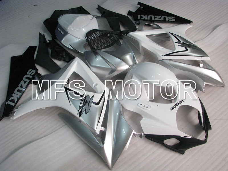 Suzuki GSXR1000 2007-2008 Injection ABS Fairing - Factory Style - White Silver - MFS2674 - Fairings Kit
