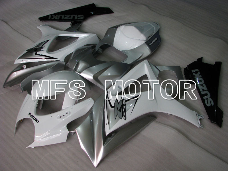 Suzuki GSXR1000 2007-2008 Injection ABS Fairing - Factory Style - White Silver - MFS2680 - Fairings Kit