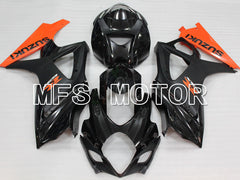 Suzuki GSXR1000 2007-2008 Injection ABS Fairing - Factory Style - Black Orange - MFS2699 - Fairings Kit
