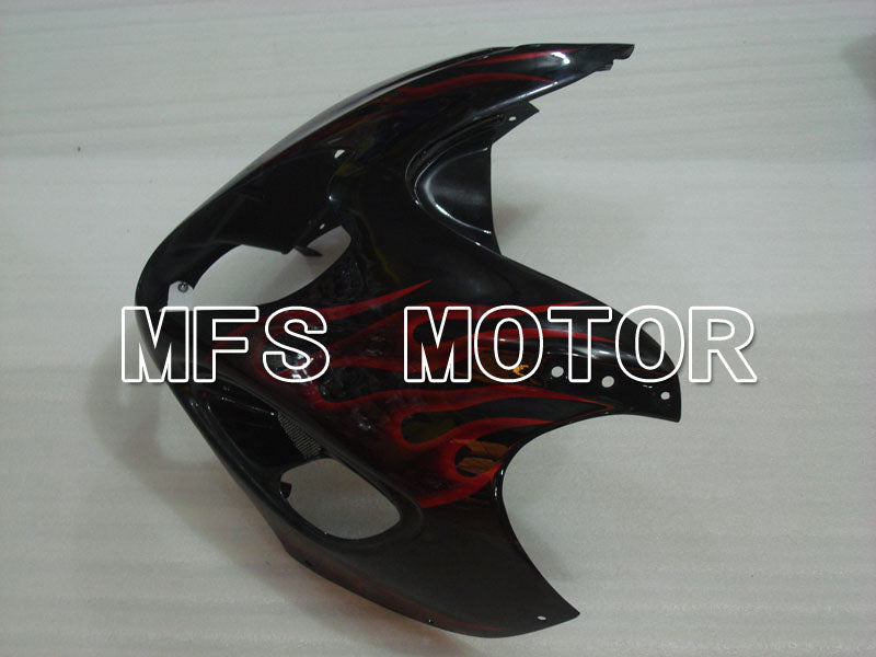 Suzuki GSXR1300 Hayabusa 1999-2007 Injection ABS Fairing - Flame - Black Red - MFS2771 - Fairings Kit