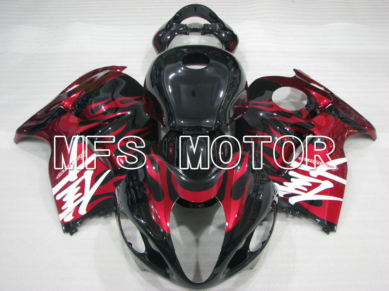 Suzuki GSXR1300 Hayabusa 1999-2007 Injection ABS Fairing - Flame - Black Red - MFS2806 - Fairings Kit