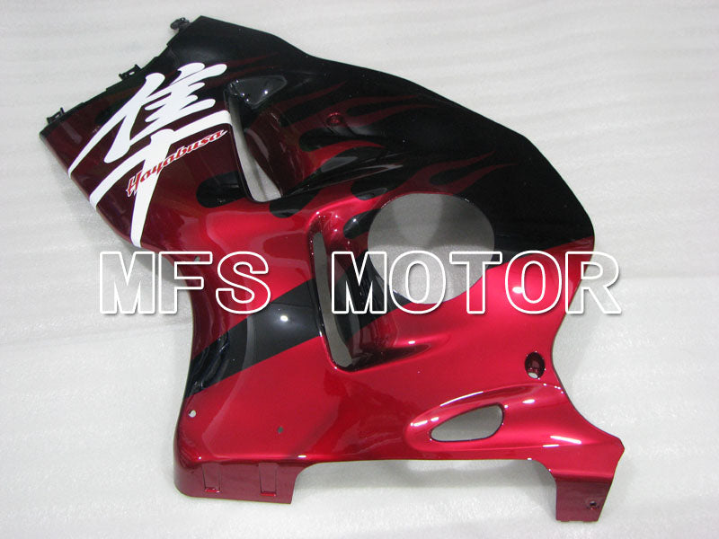 Suzuki GSXR1300 Hayabusa 1999-2007 Injection ABS Fairing - Flame - Black Red - MFS2806 - Fairings Kit