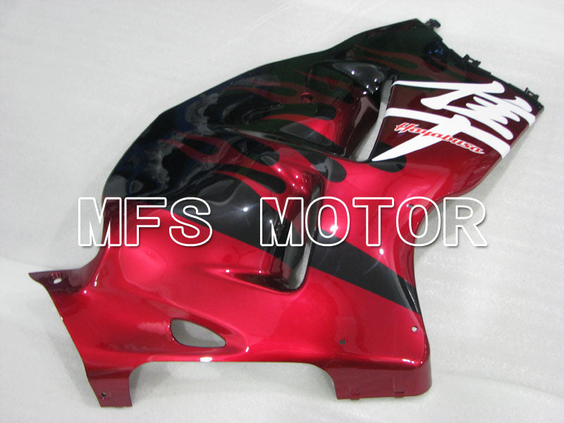 Suzuki GSXR1300 Hayabusa 1999-2007 Injection ABS Fairing - Flame - Black Red - MFS2806 - Fairings Kit