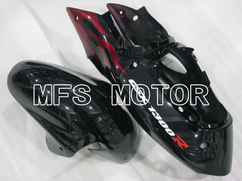 Suzuki GSXR1300 Hayabusa 1999-2007 Injection ABS Fairing - Flame - Black Red - MFS2806 - Fairings Kit