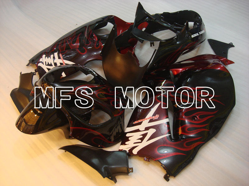 Suzuki GSXR1300 Hayabusa 1999-2007 Injection ABS Fairing - Flame - Black Red - MFS2808 - Fairings Kit