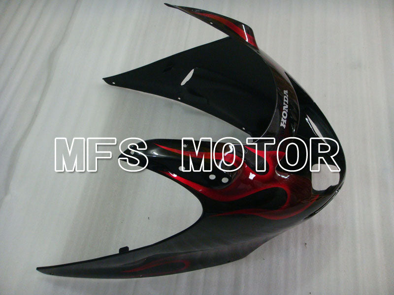 Honda CBR1100XX 1996-2007 Injection ABS Fairing - Flame - Black Red - MFS3247 - Fairings Kit