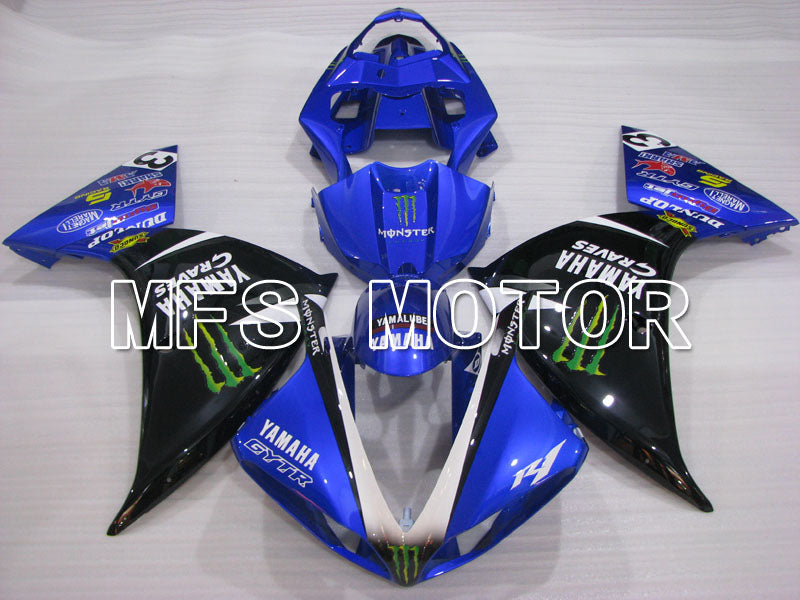 Yamaha YZF-R1 2009-2011 Injection ABS Fairing - Monster - Black Blue - MFS3414 - Fairings Kit