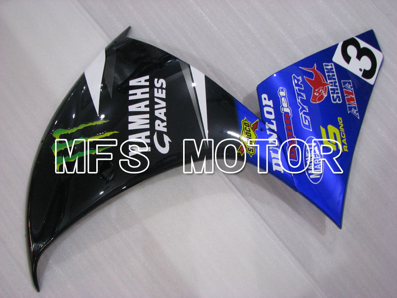 Yamaha YZF-R1 2009-2011 Injection ABS Fairing - Monster - Black Blue - MFS3414 - Fairings Kit
