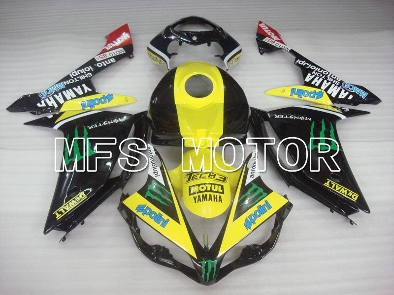 Yamaha YZF-R1 2007-2008 Injection ABS Fairing - Monster - Black Yellow - MFS3465 - Fairings Kit