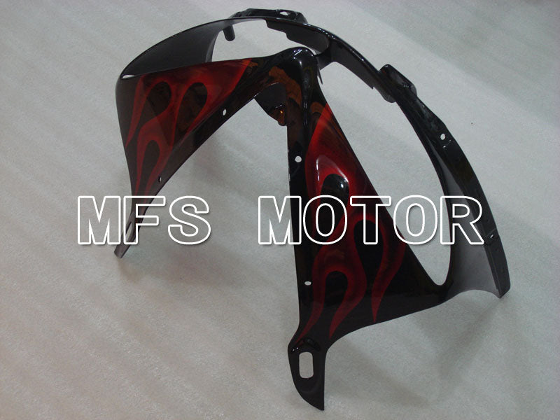 Yamaha YZF-R6 2003-2004 Injection ABS Fairing - Flame - Red wine color Black - MFS3484 - Fairings Kit