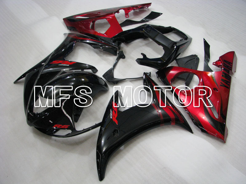 Yamaha YZF-R6 2003-2004 Injection ABS Fairing - Factory Style - Red wine color Black - MFS3487 - Fairings Kit