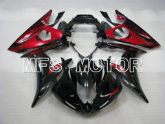 Yamaha YZF-R6 2003-2004 Injection ABS Fairing - Factory Style - Red wine color Black - MFS3487 - Fairings Kit