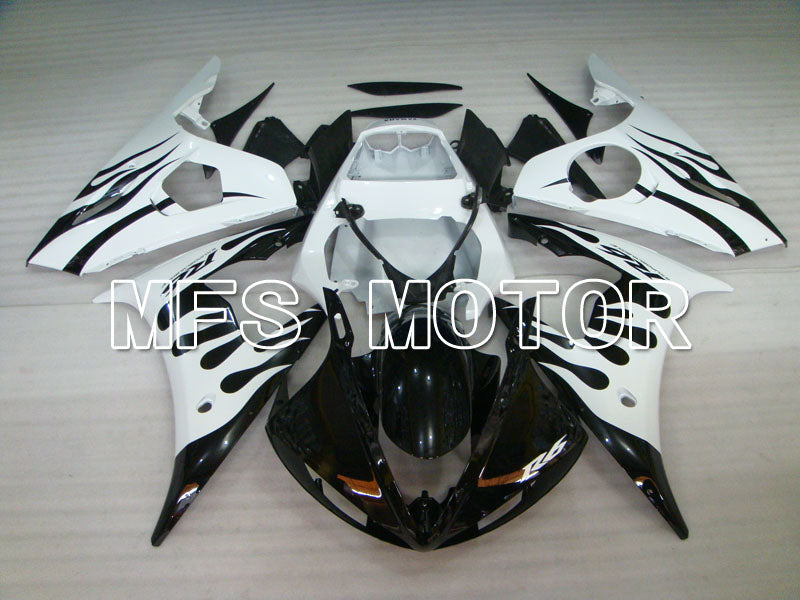 Yamaha YZF-R6 2003-2004 Injection ABS Fairing - Flame - White Black - MFS3490 - Fairings Kit