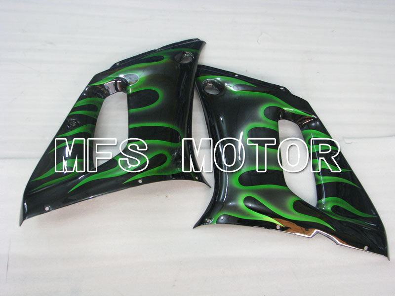Yamaha YZF-R6 1998-2002 Injection ABS Fairing - Flame - Black Green - MFS3520 - Fairings Kit