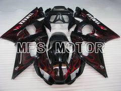 Yamaha YZF-R6 1998-2002 Injection ABS Fairing - Flame - Black Red - MFS3543 - Fairings Kit