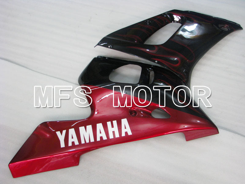 Yamaha YZF-R6 1998-2002 Injection ABS Fairing - Flame - Black Red - MFS3558 - Fairings Kit