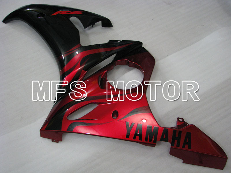 Yamaha YZF-R6 2005 Injection ABS Fairing - Factory Style - Black Red - MFS3595 - Fairings Kit