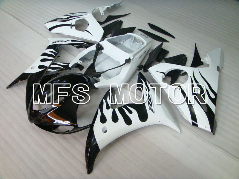 Yamaha YZF-R6 2005 Injection ABS Fairing - Flame - White Black - MFS3601 - Fairings Kit