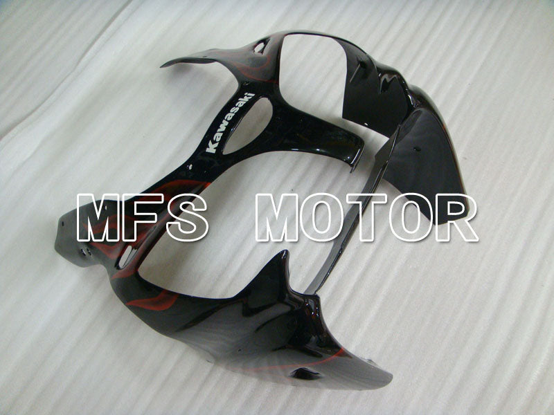 Kawasaki NINJA ZX6R 2000-2002 Injection ABS Fairing - Flame - Black Orange - MFS3639 - Fairings Kit