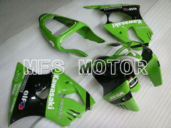 Kawasaki NINJA ZX6R 2000-2002 Injection ABS Fairing - Factory Style - Black Green - MFS3647 - Fairings Kit