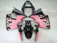 Kawasaki NINJA ZX6R 2000-2002 Injection ABS Fairing - Flame - Black Pink - MFS3680 - Fairings Kit
