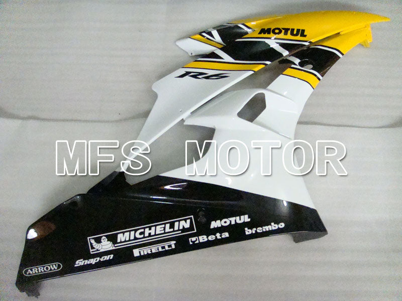 Yamaha YZF-R6 2006-2007 Injection ABS Fairing - MOTUL - Yellow White - MFS3692 - Fairings Kit
