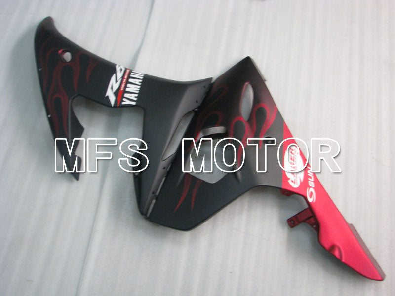 Yamaha YZF-R6 2005 Injection ABS Fairing - Flame - Red Black Matte - MFS3737 - Fairings Kit