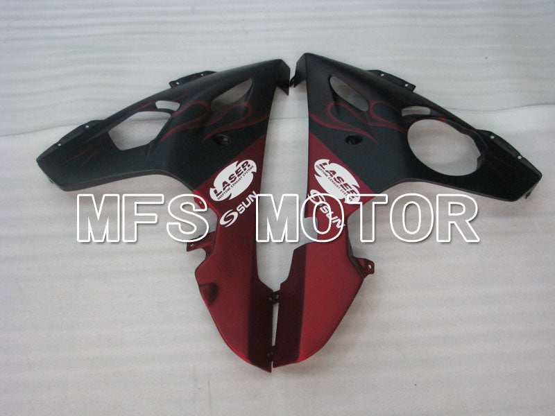 Yamaha YZF-R6 2005 Injection ABS Fairing - Flame - Red Black Matte - MFS3737 - Fairings Kit