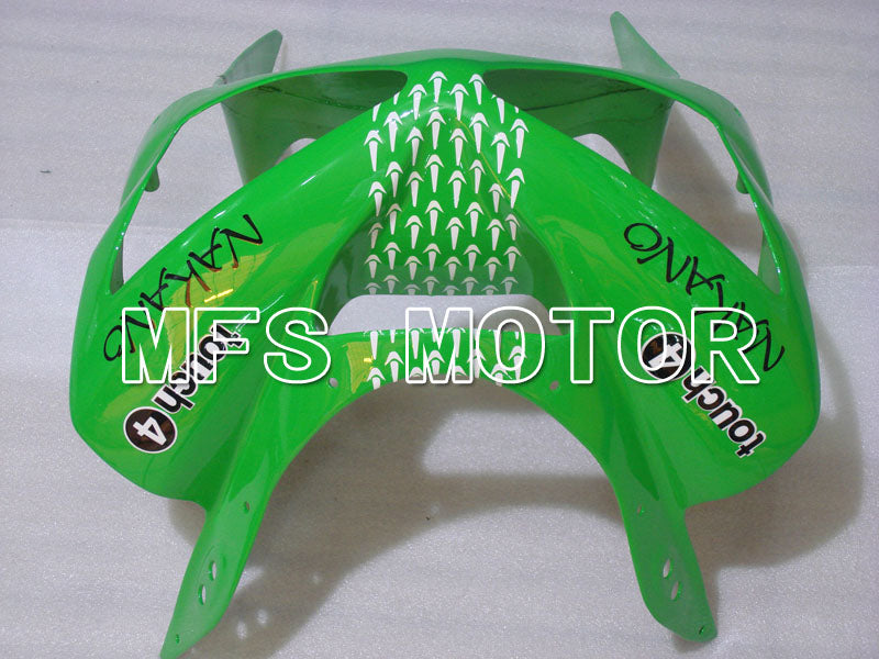 Kawasaki NINJA ZX6R 2003-2004 Injection ABS Fairing - Factory Style - Black Green - MFS3739 - Fairings Kit