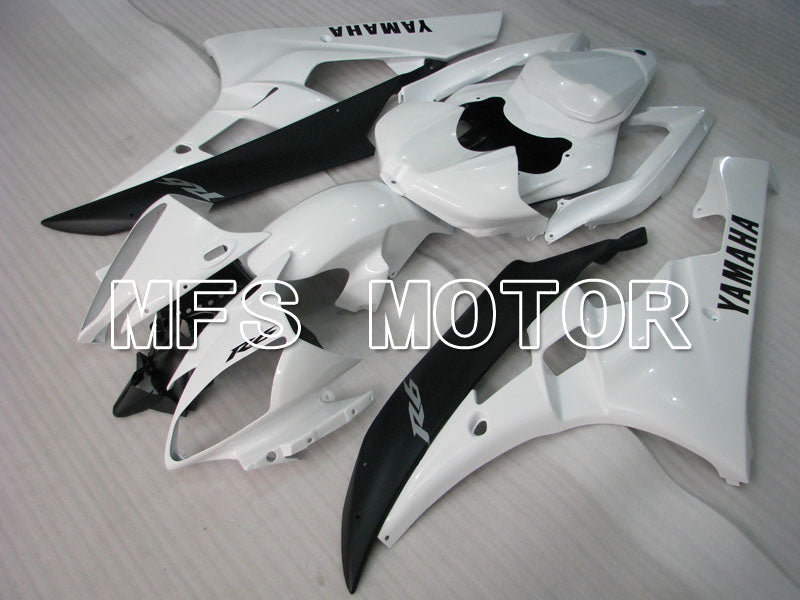 Yamaha YZF-R6 2006-2007 Injection ABS Fairing - Factory Style - White Black Matte - MFS3756 - Fairings Kit