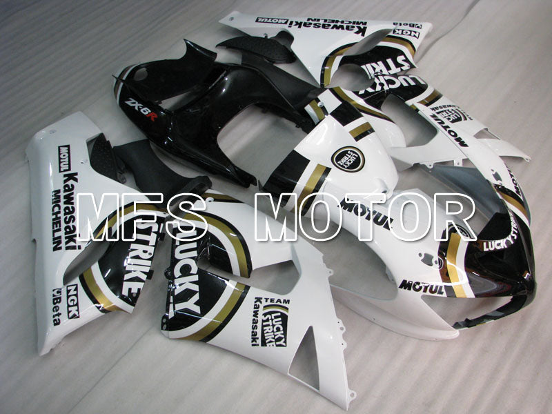 Kawasaki NINJA ZX6R 2005-2006 Injection ABS Fairing - Lucky Strike - Black White - MFS3773 - Fairings Kit