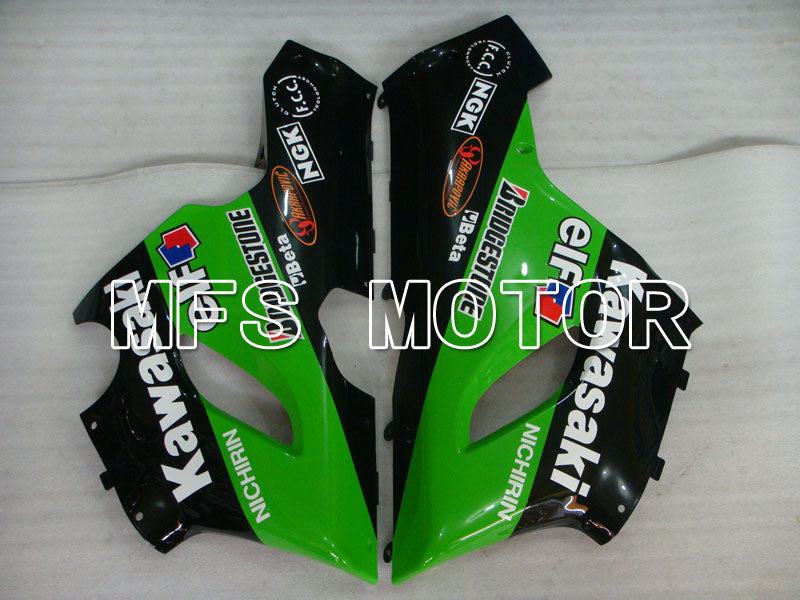 Kawasaki NINJA ZX6R 2005-2006 Injection ABS Fairing - Monster - Black Green - MFS3777 - Fairings Kit