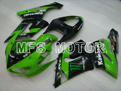 Kawasaki NINJA ZX6R 2005-2006 Injection ABS Fairing - Monster - Black Green - MFS3780 - Fairings Kit