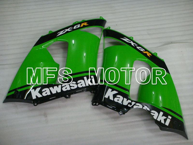 Kawasaki NINJA ZX6R 2005-2006 Injection ABS Fairing - Others - Black Green - MFS3783 - Fairings Kit