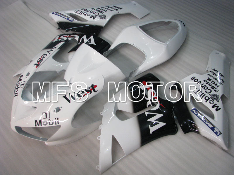 Kawasaki NINJA ZX6R 2005-2006 Injection ABS Fairing - West - Black White - MFS3787 - Fairings Kit